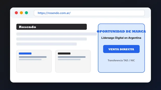 Modelo de aplicación comercial y proyectos digitales para rosendo.com.ar