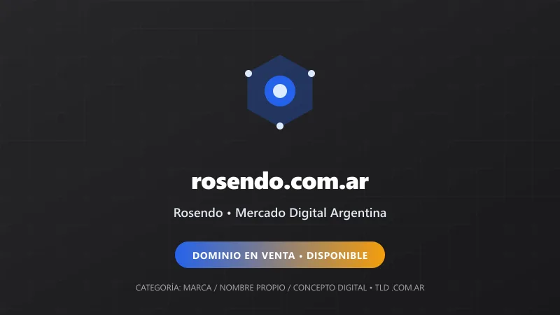 Identidad gráfica y activo digital para Rosendo en Argentina